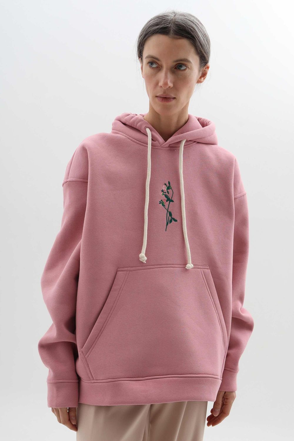 Худи Гербарий Warm Клевер Розовый