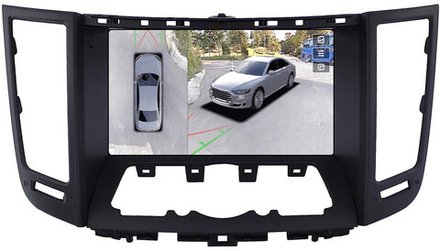 Магнитола для Infiniti FX35, FX37, FX50, FX30D S51 2008-2012, QX70 S51 2013-2018 (рамка тип 2 черная матовая) - Teyes CC3-2K-360 монитор 9.5" 2K QLED на Android 10, 6Гб+128Гб, CarPlay, 4G SIM-слот, 4 камеры в комплекте
