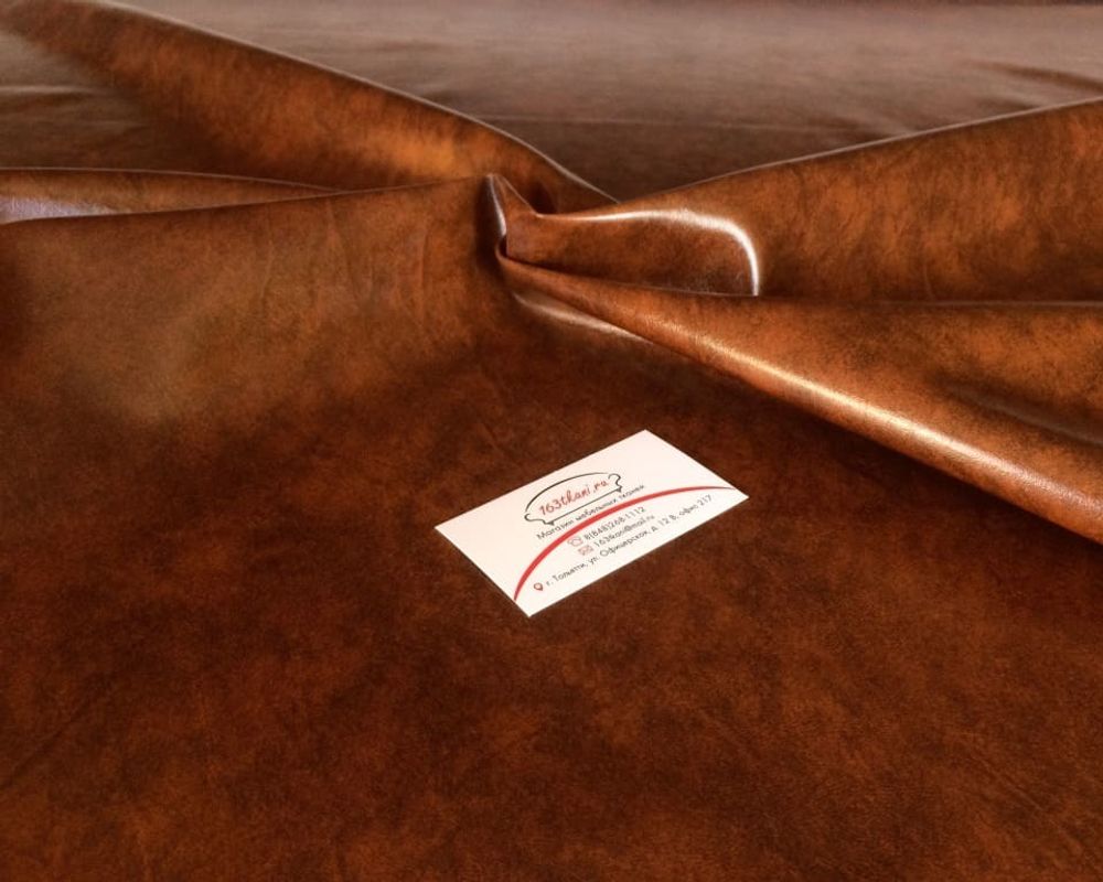 Искусственная кожа лаки браун 313