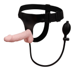 Женский телесный страпон 16,5см с расширением Pretty Love Ultra Harness BW-022037