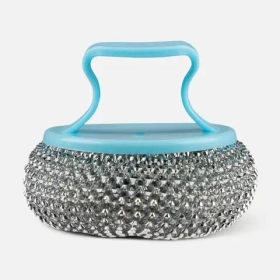 Губка Рыжий кот SM-06 для посуды, с держателем