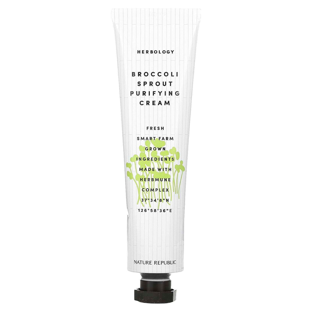 Nature Republic, Herbology, очищающий крем для ростков брокколи, 70 мл (2,36 жидк. унц.)