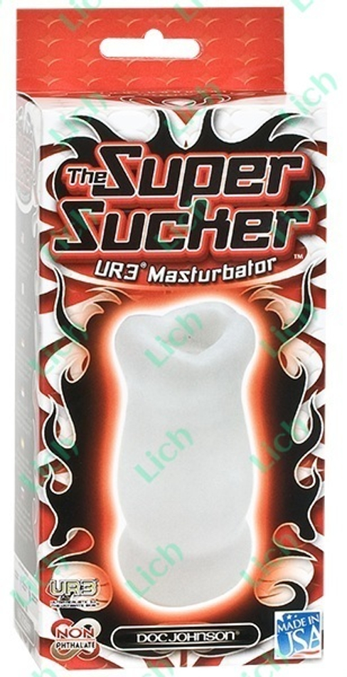Белый мастурбатор-ротик THE SUPER SUCKER