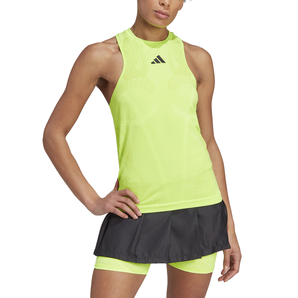 Женская теннисная майка adidas Pro Y-Tank Top Women - Neon Yellow