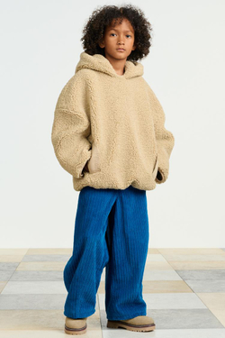 ZARA ВЕЛЬВЕТОВЫЕ ШИРОКИЕ БРЮКИ, СИНИЙ