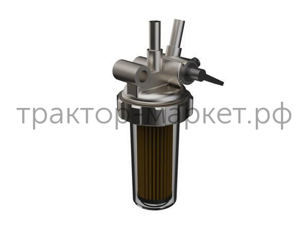 R180-R190-R195 Кран топливный в сборе с фильтром (выходы вверх)