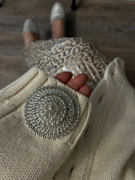 Крупная ажурная брошь Sarah Coventry