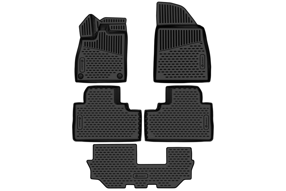 Коврики в салон для GAC GS8 (II) 2021 - Внед, 5шт. (полиуретан) ELEMENT3DA68499210K