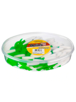 Твистер несъедобный Helios Credo 3,35"/8,5 см White & Green 100шт. (HS-11-016-N)