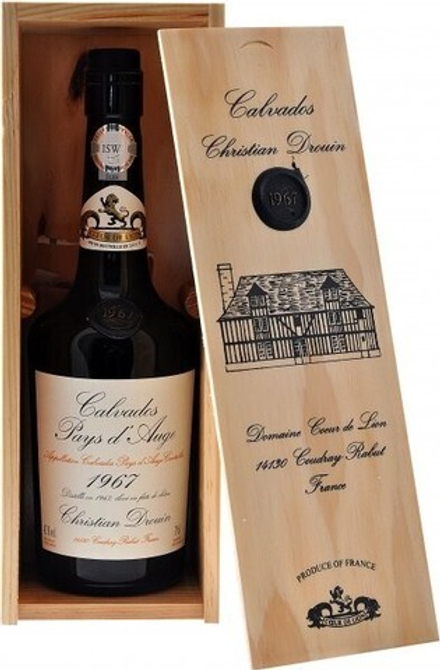 Кальвадос Coeur de Lion Calvados Pays d'Auge 1967 wooden box, 0.7 л