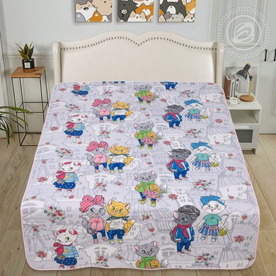 Покрывало детское стеганое из поплина 150*215 Китти 2291/1 АРТПОСТЕЛЬ