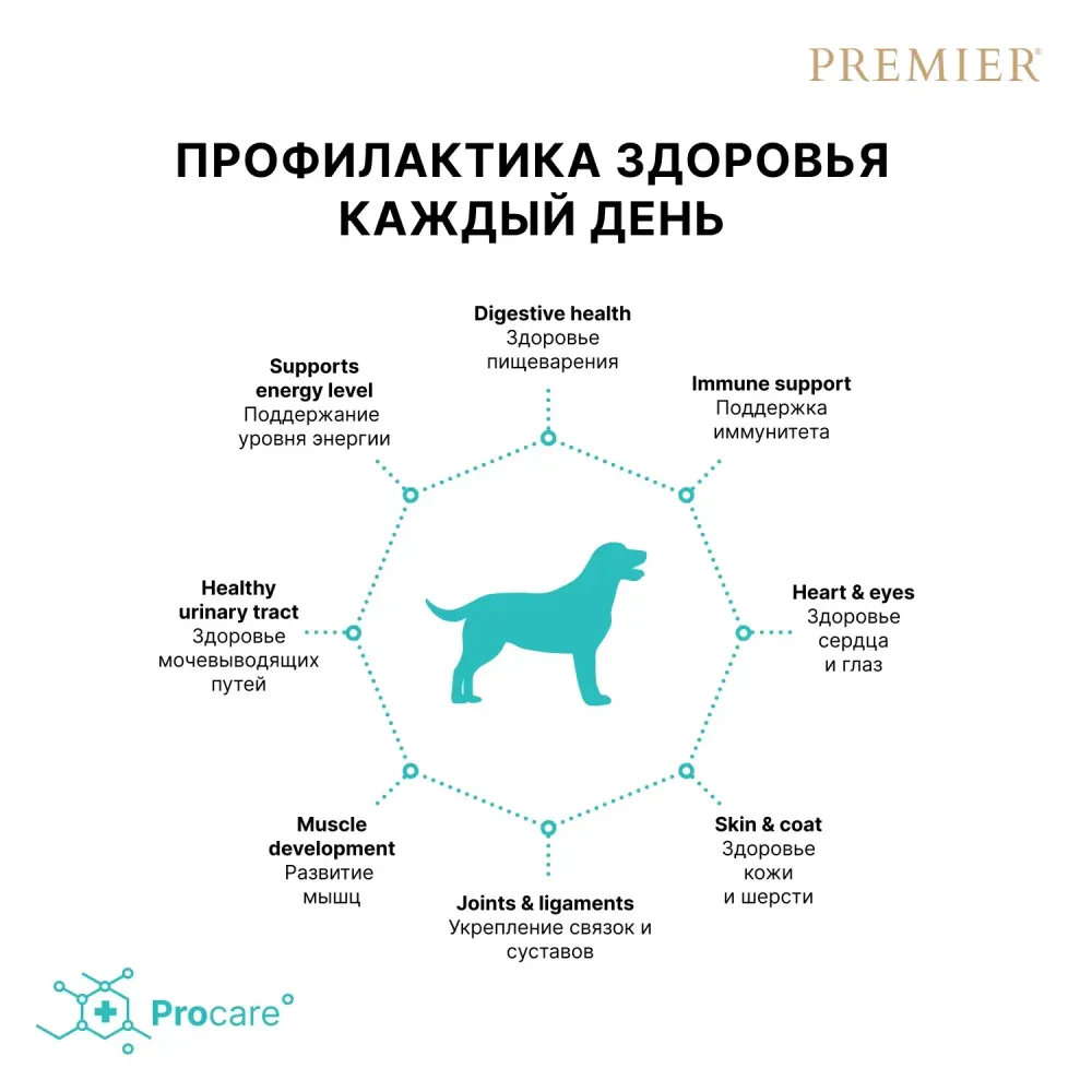 Уценка! Повр.упак. / Сухой корм Premier Dog Turkey Adult Medium для собак средних пород из свежего мяса индейки