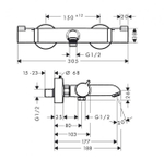 Термостат для ванны Hansgrohe Ecostat Comfort 13114000