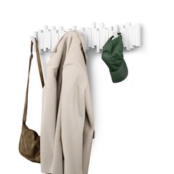 Вешалка настенная Sticks, 72 см, 8 крючков, белая