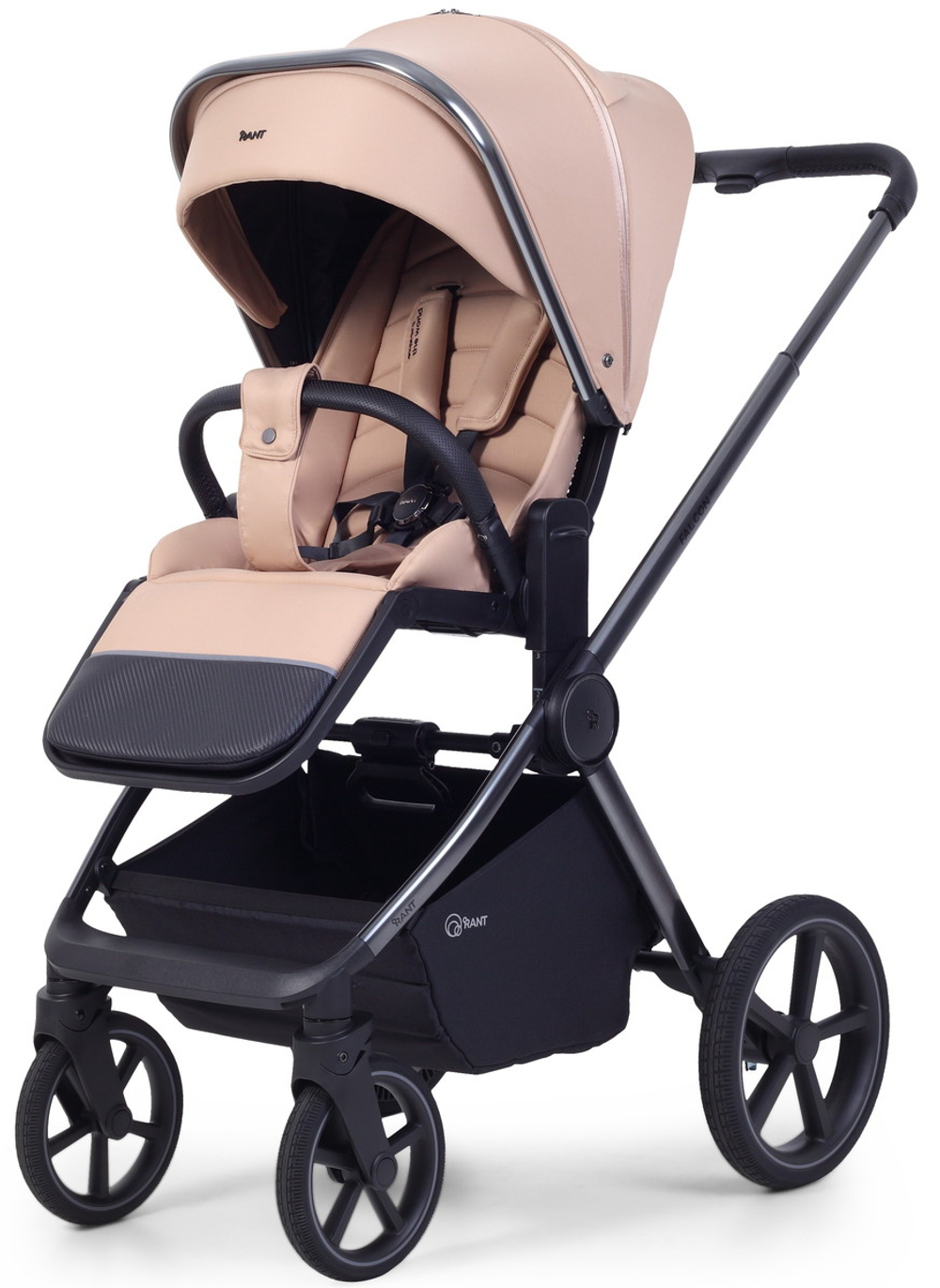 Детская коляска Rant Falcon Soft Therm 3 в 1 с автокреслом Evomax Black Beige