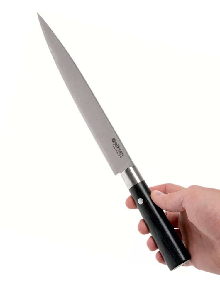 Нож кухонный Boker 130425DAM Damascus Black Carving Knife