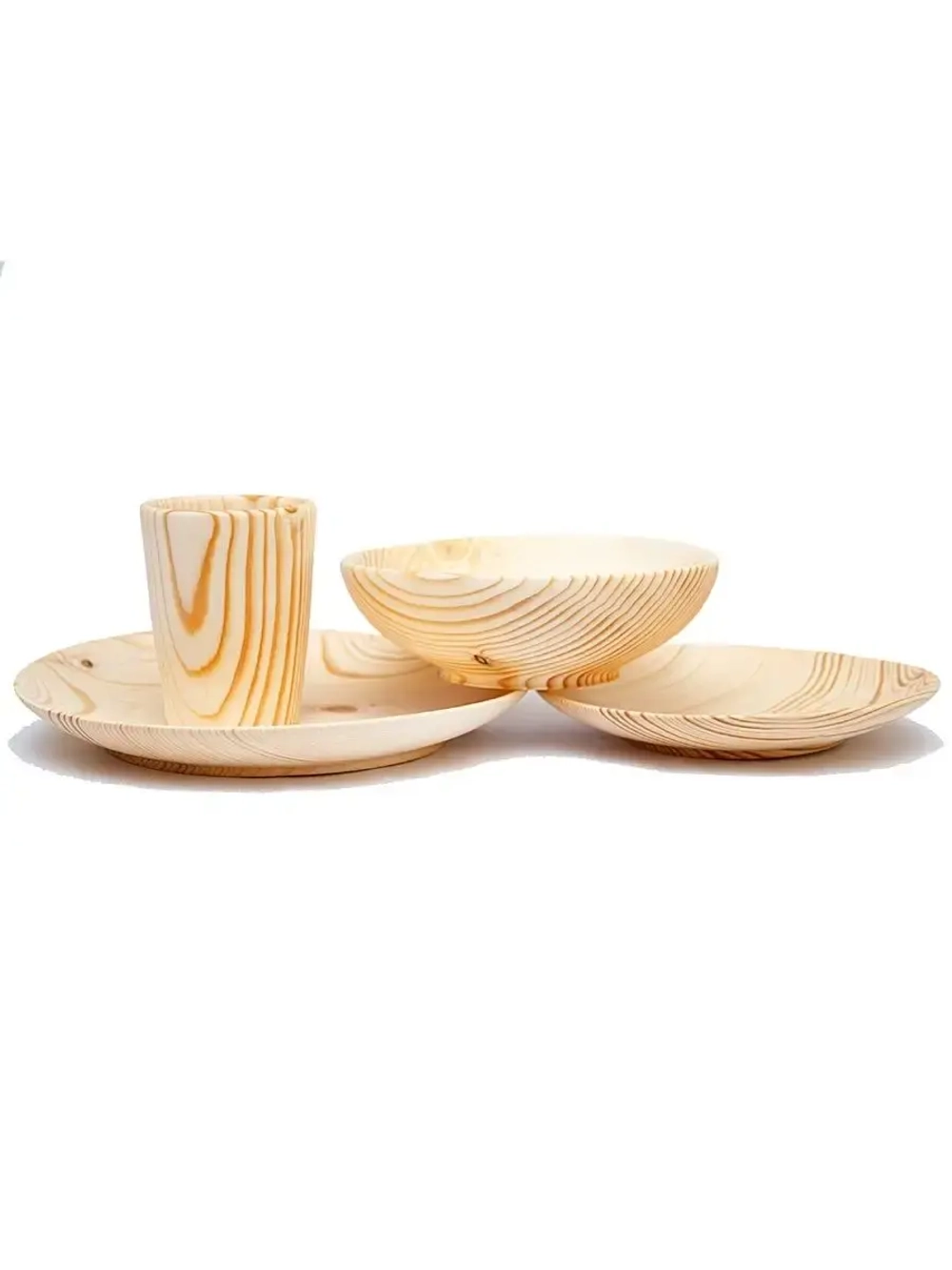 Набор тарелок+стакан  "ABIES SIBIRICA".