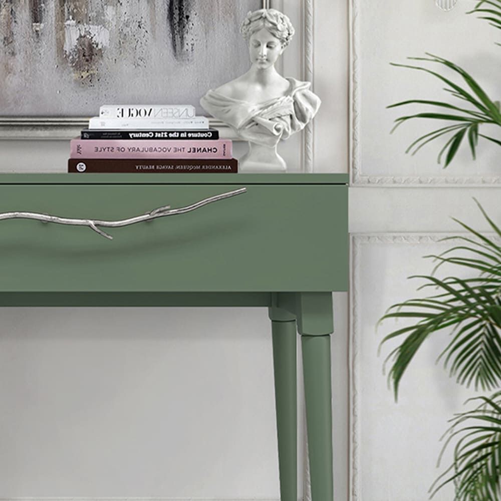 Консоль Арт Колор matte Стайл Сильвер Зеленый нефрит матовый