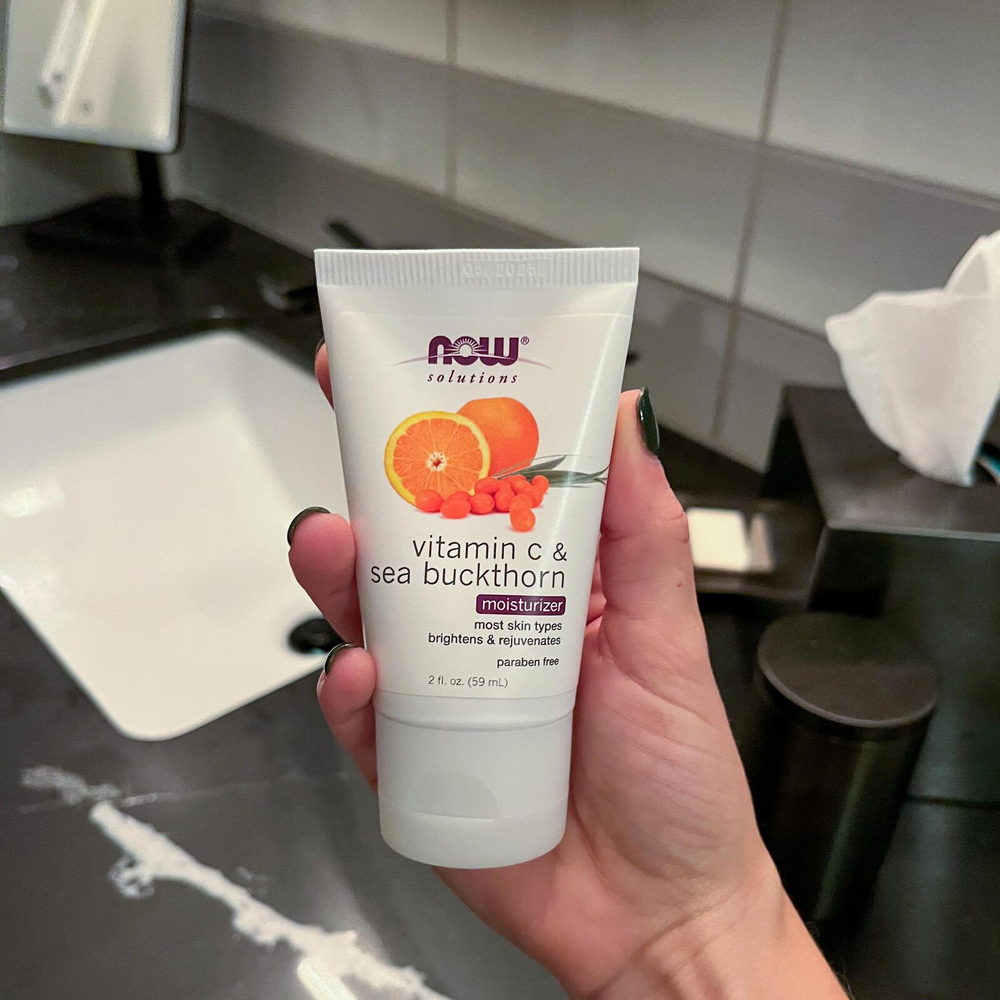 NOW Foods, Solutions, увлажняющий крем с витамином C и облепихой, 59 мл (2 жидк. унции)