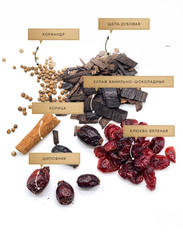 Набор настойки "Клюква на коньяке" в крафт пакете