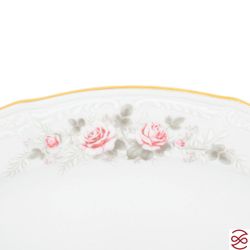 Блюдо овальное Bernadotte Серая роза золото 26 см