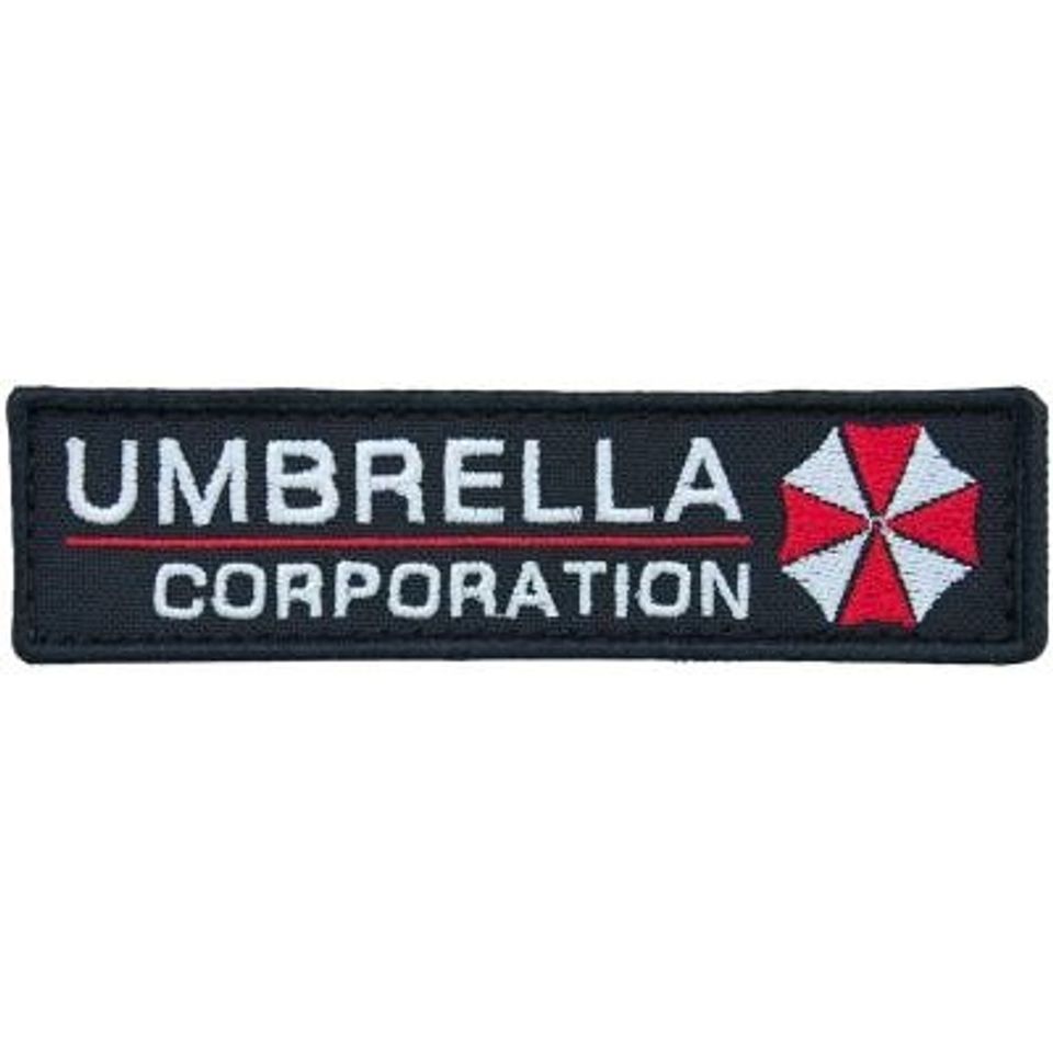 Патч нашивка Umbrella Corporation (Амбрелла) черный кант