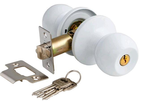 Защелка-Комплект  S-Locked 6072-01  White круглая ключ/фиксатор БЕЛЫЙ /121336