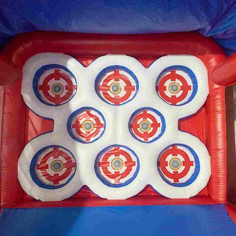 Надувной аттракцион «Целься и побеждай» на подкачке, диаметр 4,5 м, размер 4,5×4,5×3,86 м