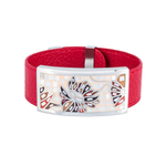 Браслет Fiore Luna на красном кожаном ремешке CB13598-29