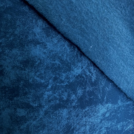 Футер 3х нитка начес Варенка Океанская Синь Велюр