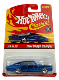 Hot Wheels Classics Series 1: 1967 Dodge Charger (Blue) (#5 of 25) (2005)