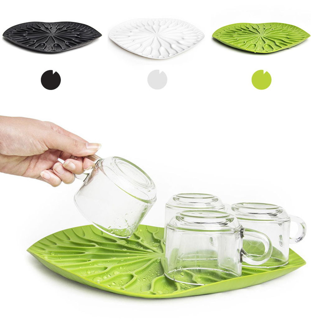 Сушилка-поднос Lotus белая Qualy