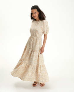 Платье с открытой спиной с этническим принтом