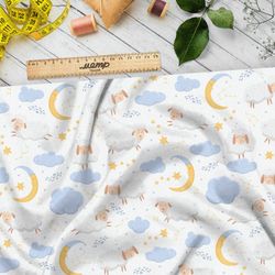 Ткань блэкаут овечки в облаках