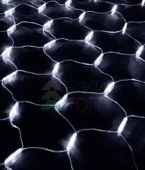 Светодиодная сетка 2*3 м., 384 холодных белых LED ламп, прозрачный ПВХ, LTC (NTL384M-10-2W)