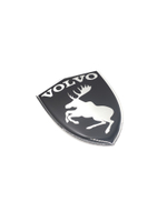 Наклейка Лось/Volvo щит черная объемная полиуретановая (шильдик Вольво 10х7 см)