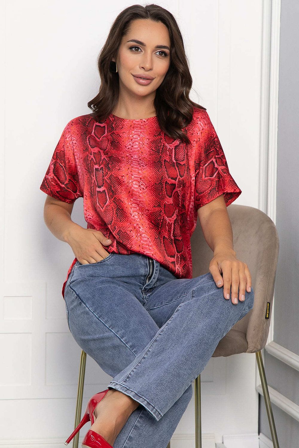Блуза Морган (красная) Б14033-16М LT Collection