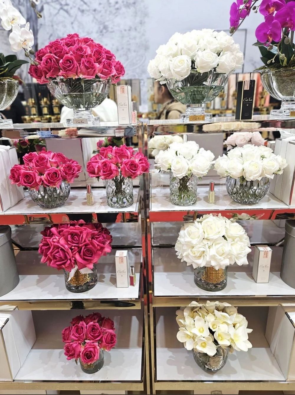 Букет роз ароматизированный и 2 спрея по 10мл Cote Noire Herringbone Clear Magenta ярко-розовый