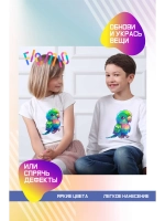 Термонаклейка на одежду, термопринт "Попугай"