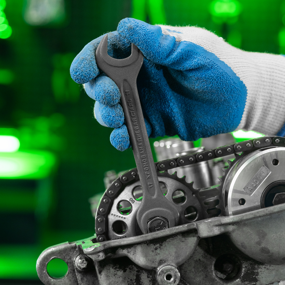 Набор ключей рожковых, 6 - 19 мм, 6 шт., CrV, фосфатированные Сибртех