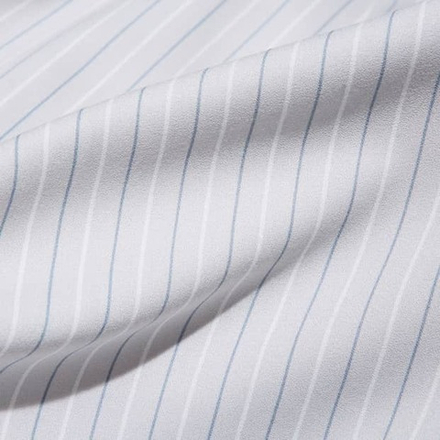 UNIQLO БЛУЗКА СО ШКИПЕРСКИМ ВОРОТНИКОМ ИЗ ВИСКОЗЫ (В ПОЛОСКУ, РУКАВ 3/4), СВЕТЛО-СЕРЫЙ