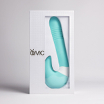 Бирюзовый вибростимулятор зоны G 2-в-1