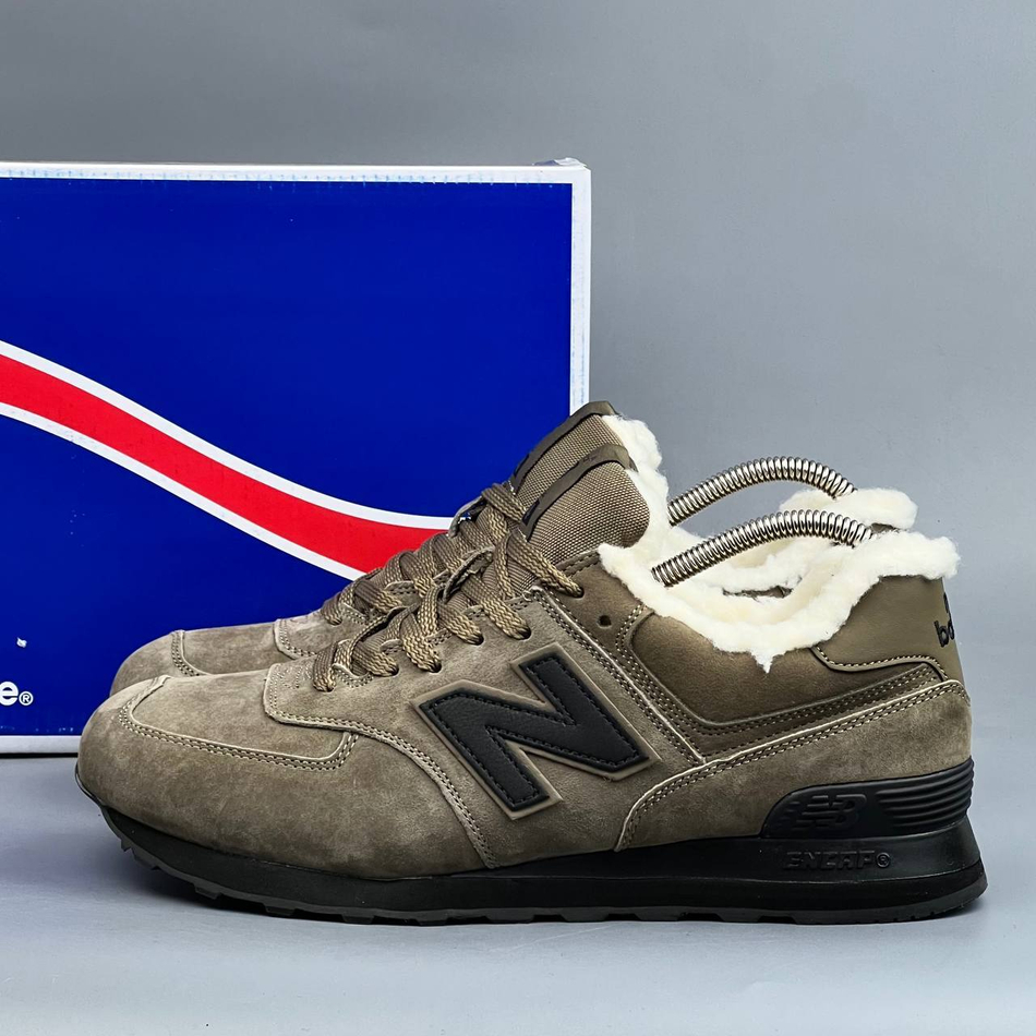 Кроссовки New Balance 574 на меху #398 (корич.)