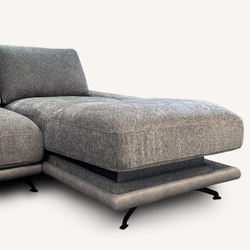 Угловой диван "Портленд" с оттоманкой (Шенилл Safari 08)