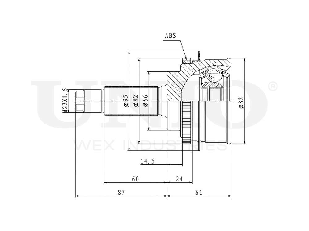 ШРУС внешний UNIO CVJ-20291