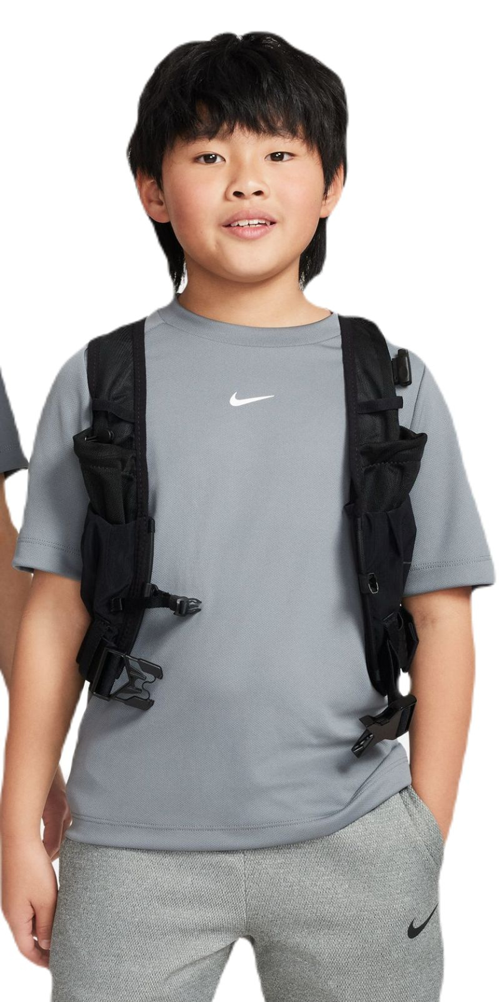 Детская теннисная футболка Nike Boys Dri-Fit Multi+ Training Top - smoke grey/white