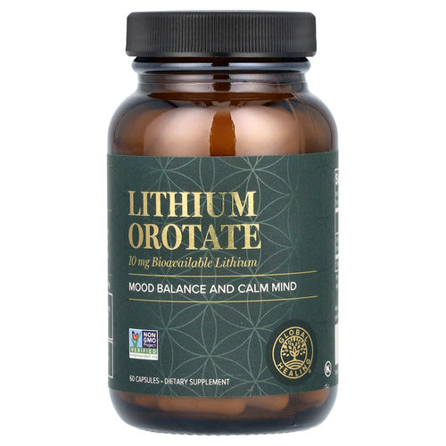 Global Healing, оротат лития, 60 капсул (10 мг в капсуле)