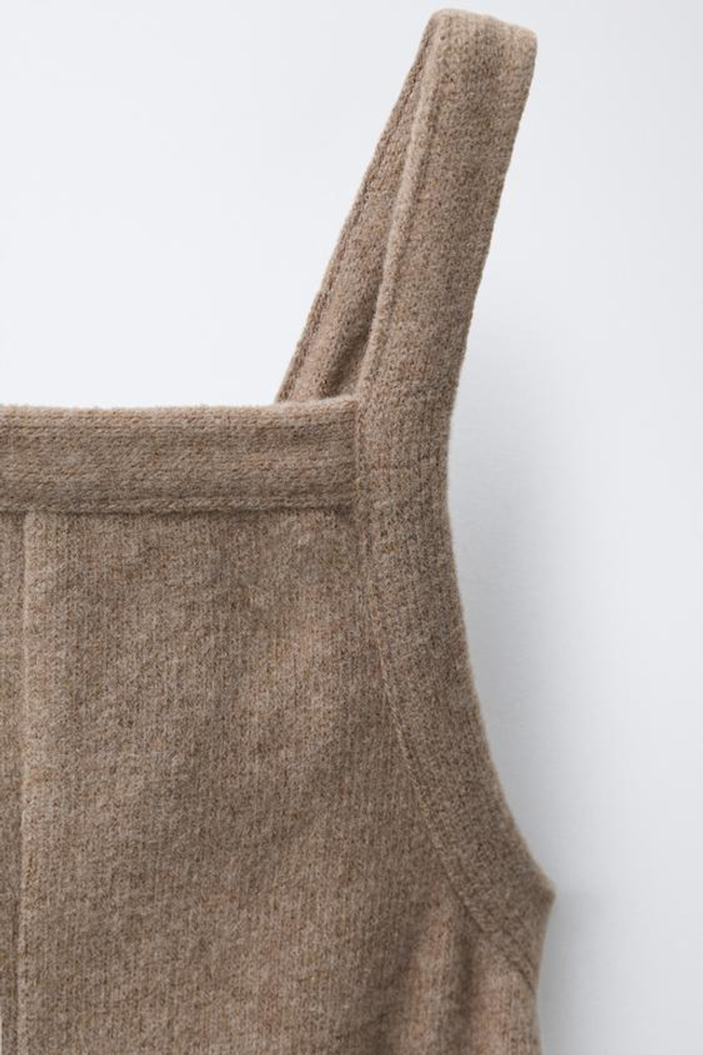 ZARA КОМБИНЕЗОН ИЗ МЯГКОЙ ТКАНИ, РЫЖЕВАТО-КОРИЧНЕВЫЙ