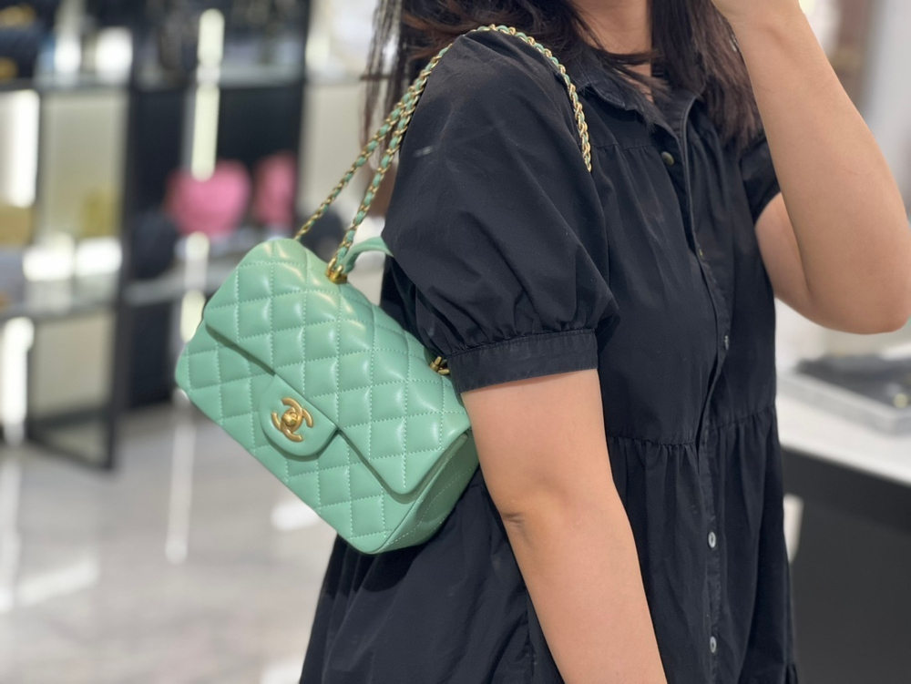 Chanel Mini Flap Bag with Top Handle 20 cm