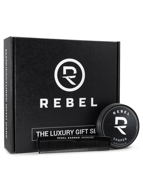 REBEL BARBER Shaper & Men`s Comb Total Black - Подарочный набор